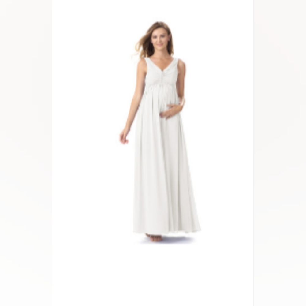 Azazie Madison Maternity Bridesmaids Dress Ivory A16
